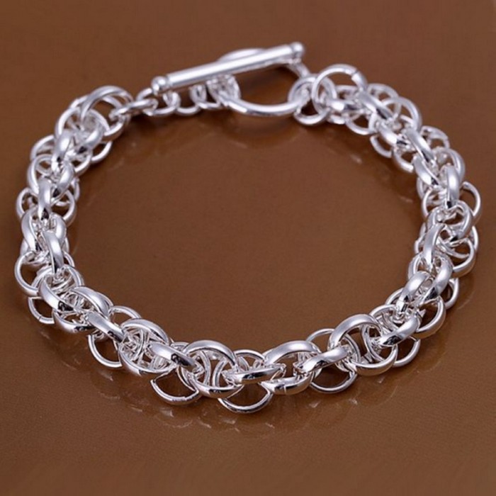 SH122 Fashion Silver Men Jewelry Circle Bracelet For Women