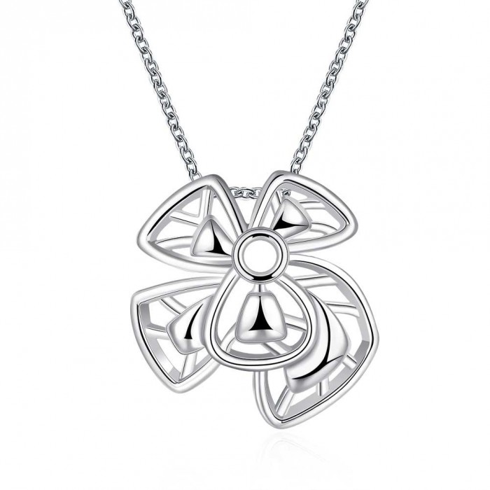 SN786 Fashion Silver Jewelry Flower Pendants Necklace For Women